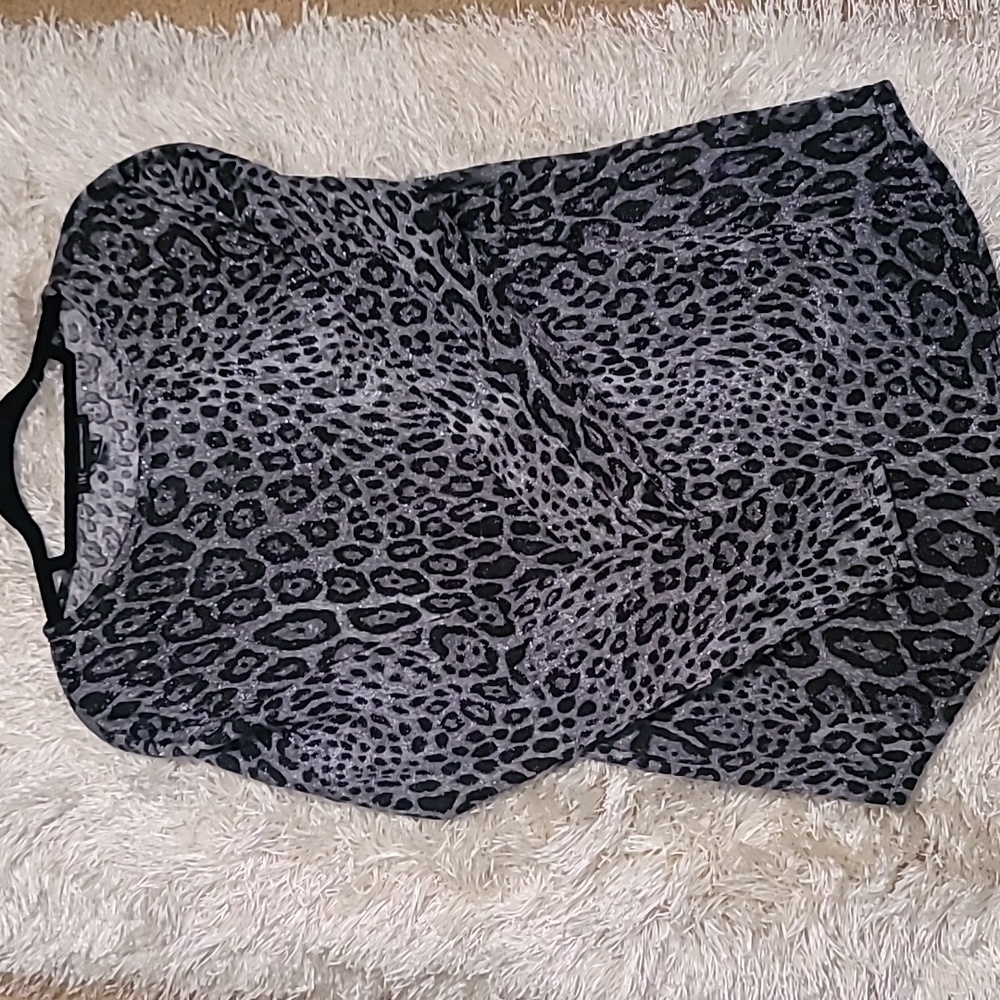 INC International Concepts Metallic Cheetah Top